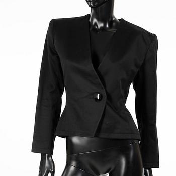 YVES SAINT LAURENT, a black jacket.