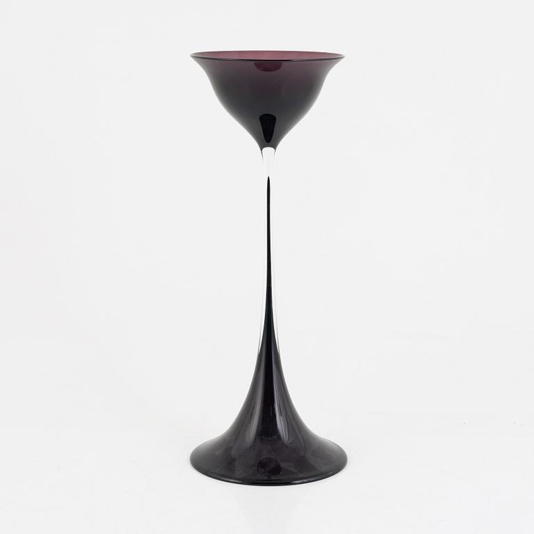 Nils Landberg, a glass goblet, Orrefors 1957.