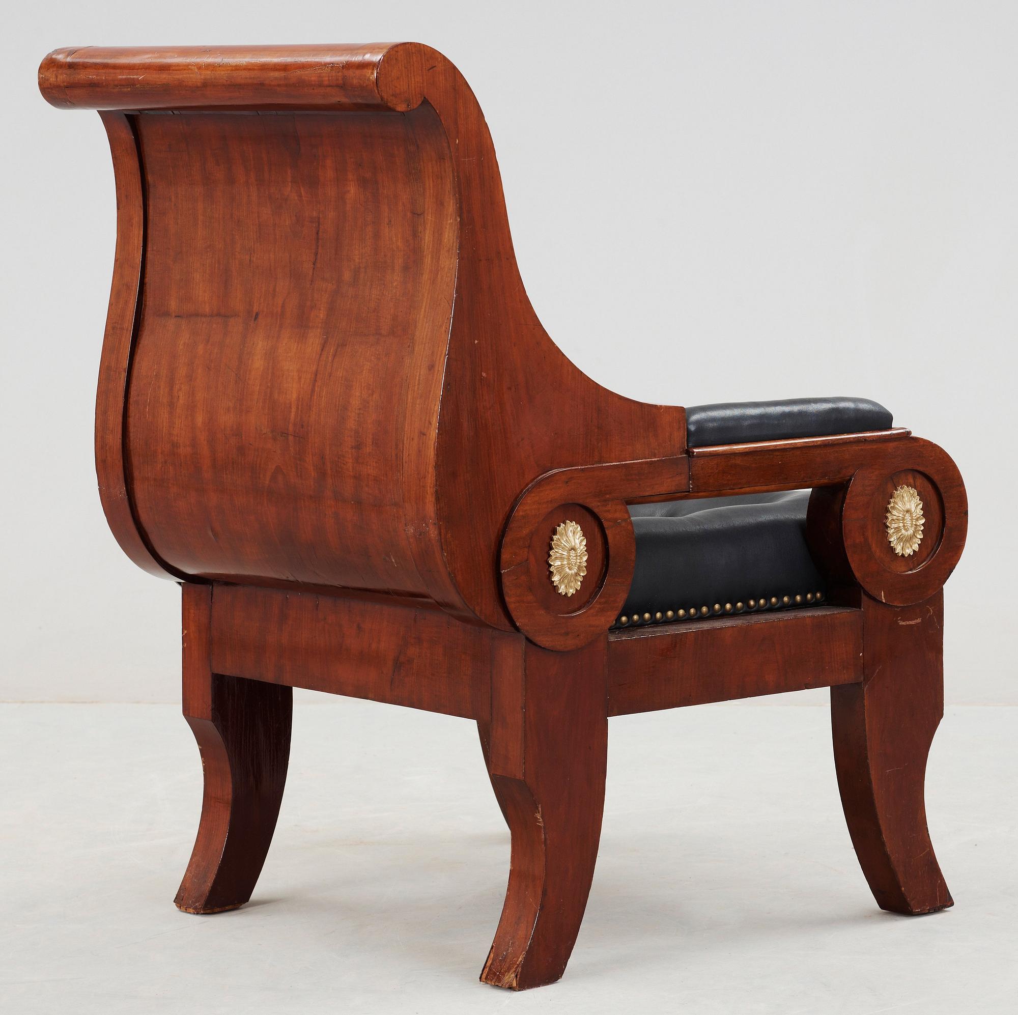A Swedish Empire 1820/30's armchair.