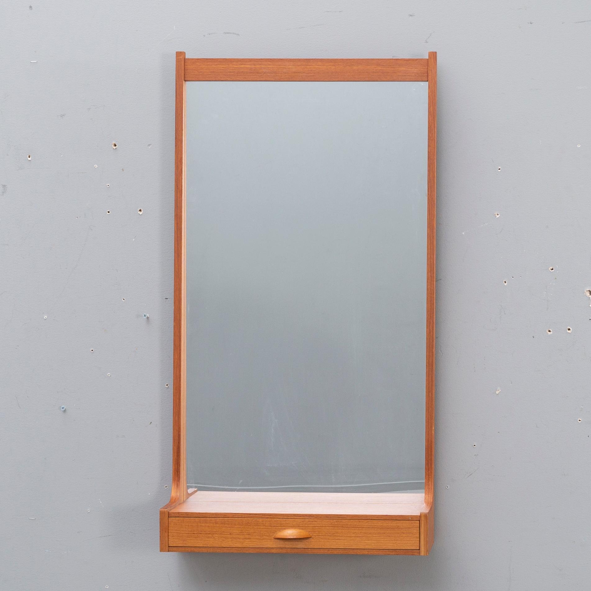 Mirror / Hall furniture, Teak, 1950s-60s.