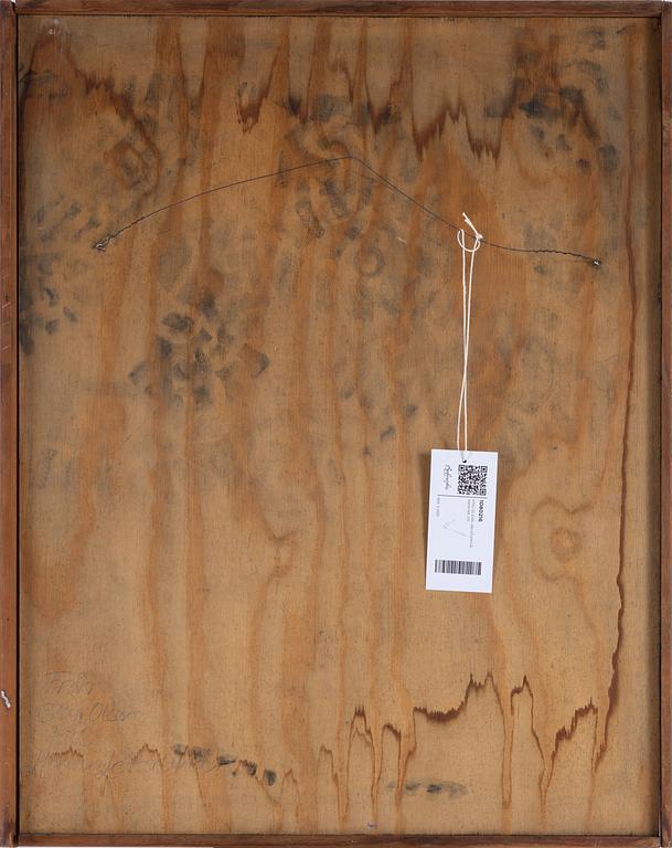 STIG OLSON, olja på pannå, signerad.