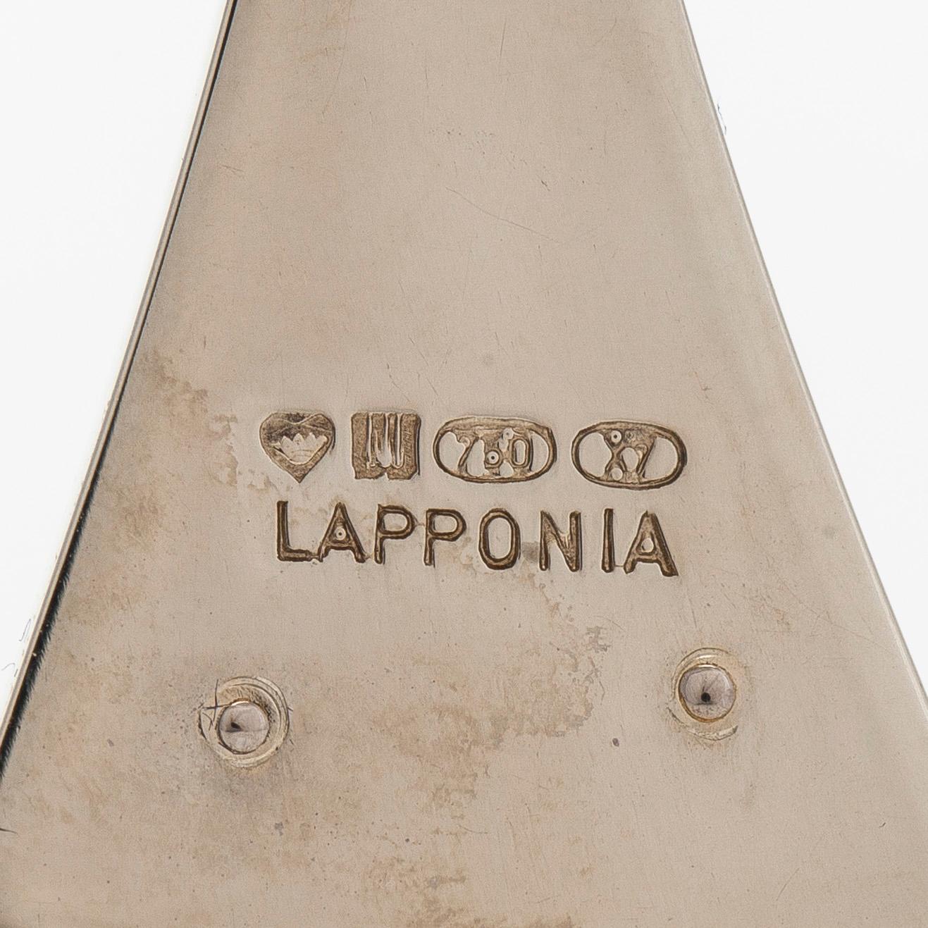 Juhani Linnovaara, kaulakoru, 18K kultaa ja timantti, Lapponia 1975.