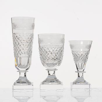 Elis Bergh, glasservis, 74 delar, "Kent", Kosta.