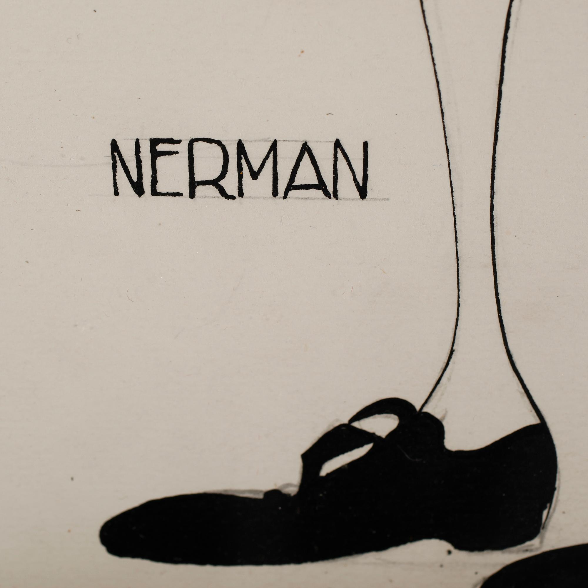 EINAR NERMAN, tusch, signerad.