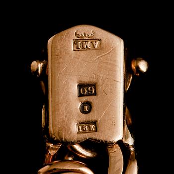 ARMBAND, 18 k guld, AML, Stockholm 1964. Vikt 47 g.