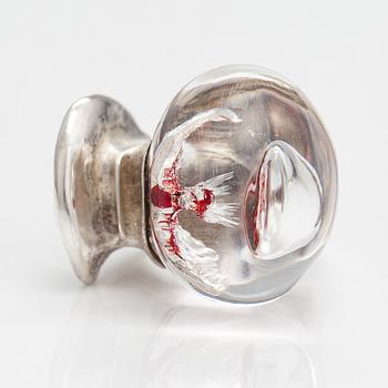 Björn Weckström, "Man i cosmos", a sterling silver and acrylic ring. Lapponia 1970.