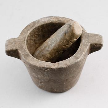 MORTEL MED STÖT, sten, 1700-tal.