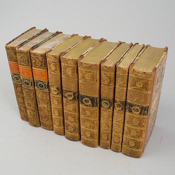A lot of 9 books by Johannes von Müller  Der Geschichten schweizerischer Eidgenossenschaft, 1-7, Leipzig 1786-Zü.