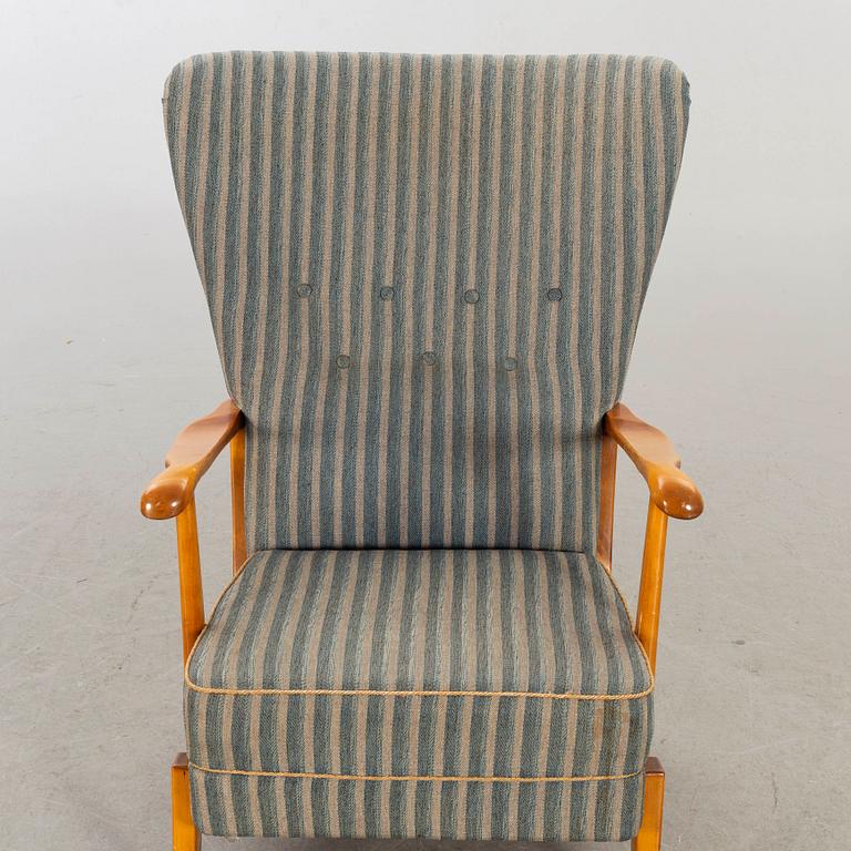 FÅTÖLJ, märkt Record Bollnäs, 1940/50-tal.