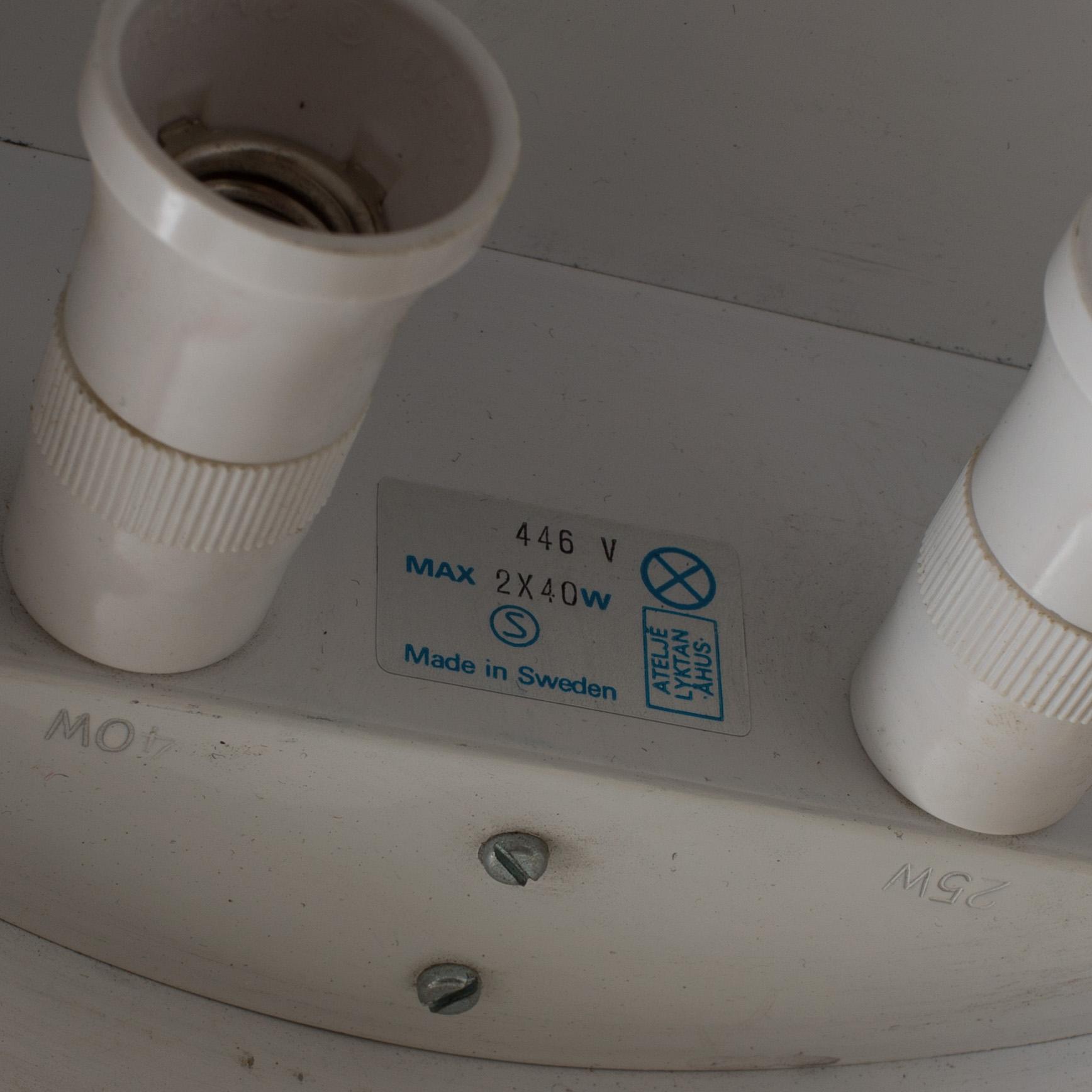 VÄGGLAMPOR, ett par, Ateljé Lyktan, Åhus, 1060/70-tal.