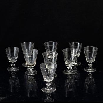 A matched group of cut glasses, Sweden, 20th Century (9 pieces).