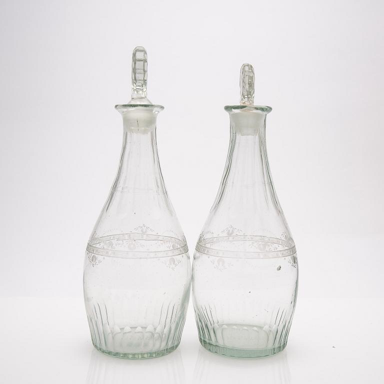 Decanters, a pair, 19th century.
