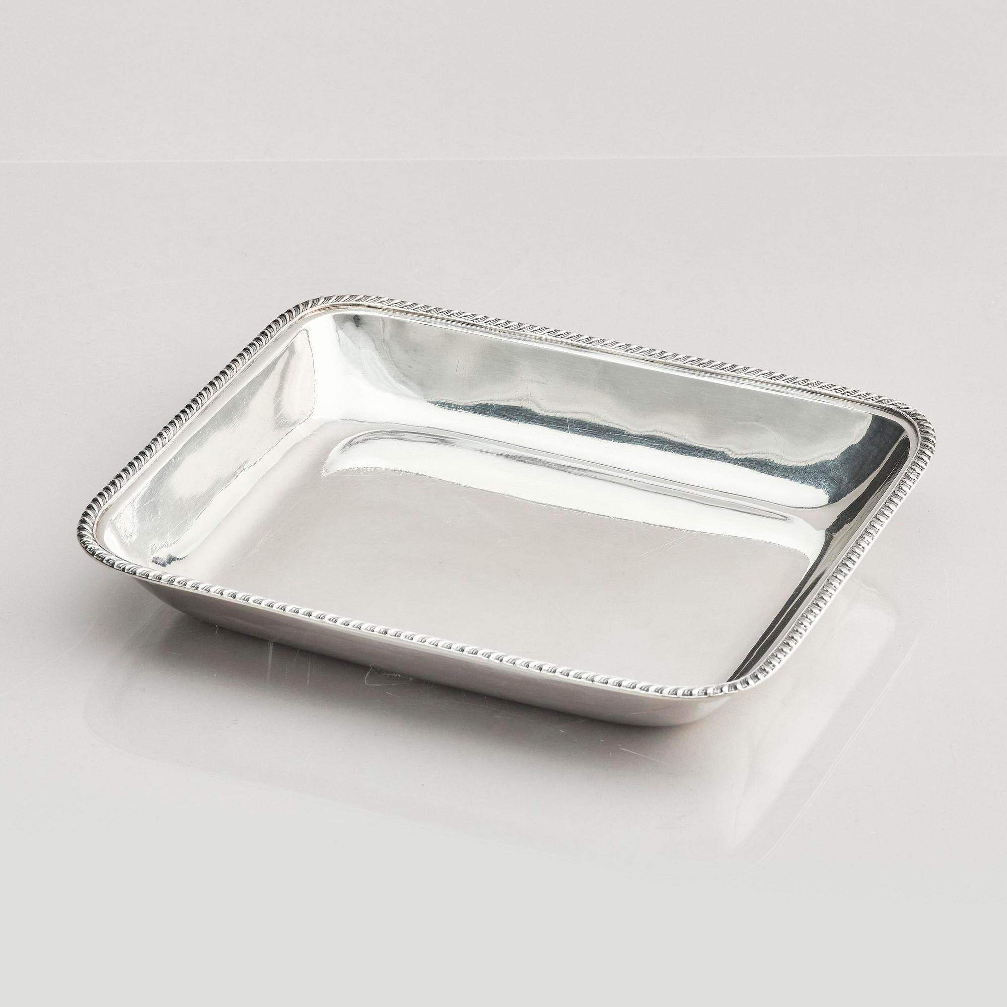 A Swedish silver dish, mark of Johan Petter Grönvall, Stockholm 1828.