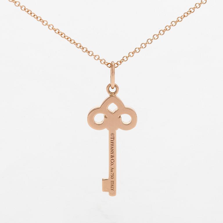 Tiffany & Co, kaulakoru, "Tiffany Keys" 18K ruusukultaa ja briljanttihiottuja timantteja.