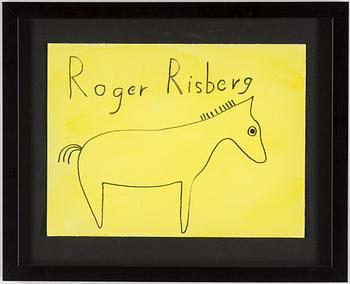 ROGER RISBERG, gouache och tusch på papper, signerad Roger Risberg.