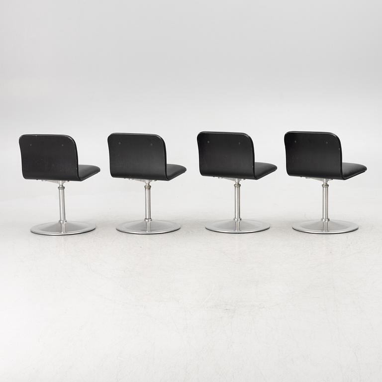 Yrjö Kukkapuro, four chairs, Avarte, Finland.