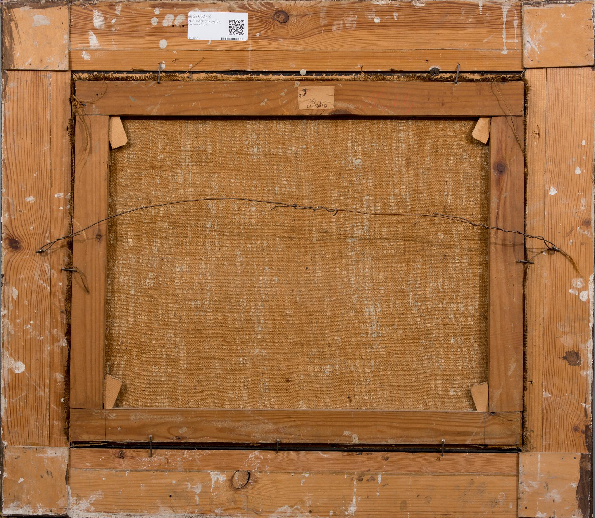 ALEX RAPP, olja på duk, signerad och daterad Esbo -16.