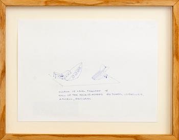 OLAV WESTPHALEN, 3 pcs, pen on plain copy paper, signed 97.