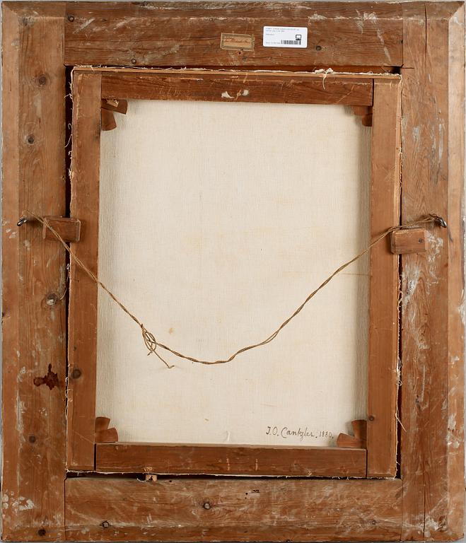 JOHAN OSKAR CANTZLER, olja på duk, sign o dat 1880.