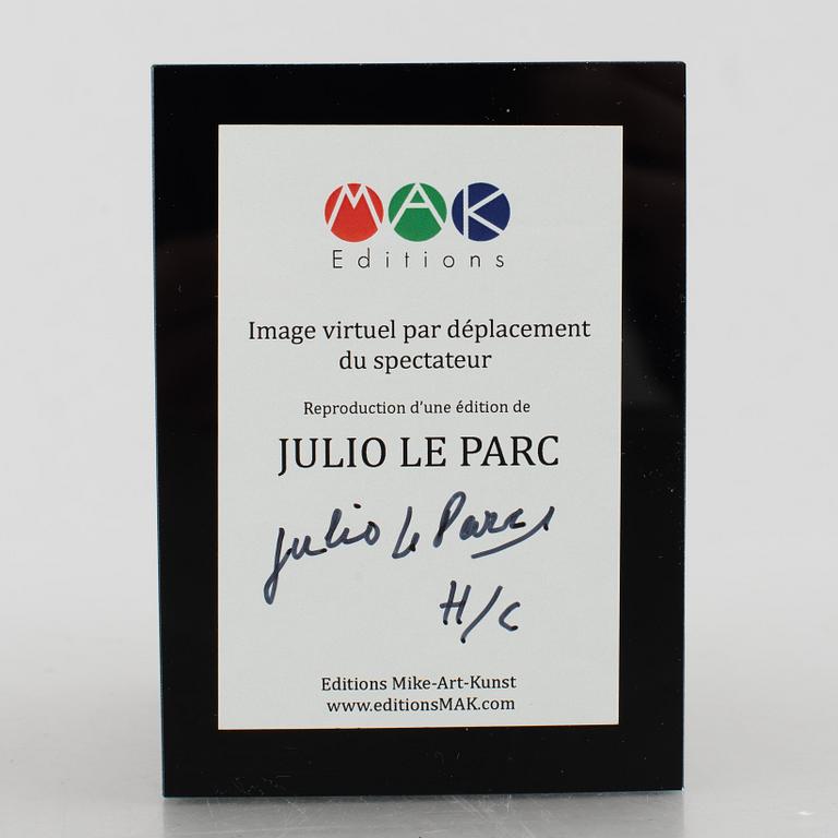 Julio Le Parc, "Image virtuel par déplacement du spectateur".