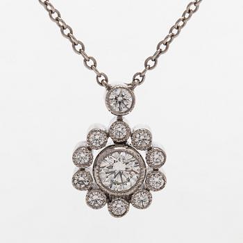 Tiffany & Co, kaulakoru, platinaa ja  briljanttihiottuja timantteja.