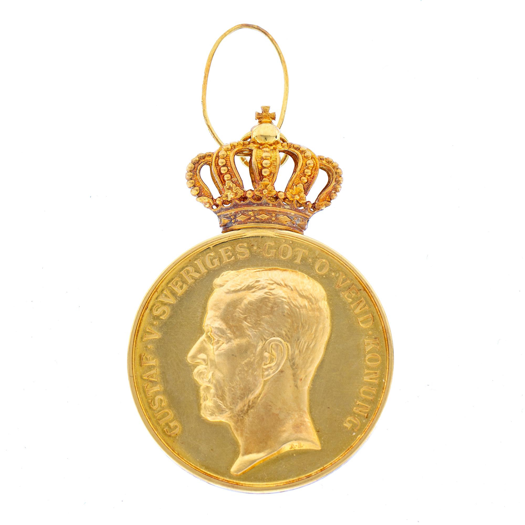 Medal "For Loyalty and Diligence" Gustaf V 1944 gold.