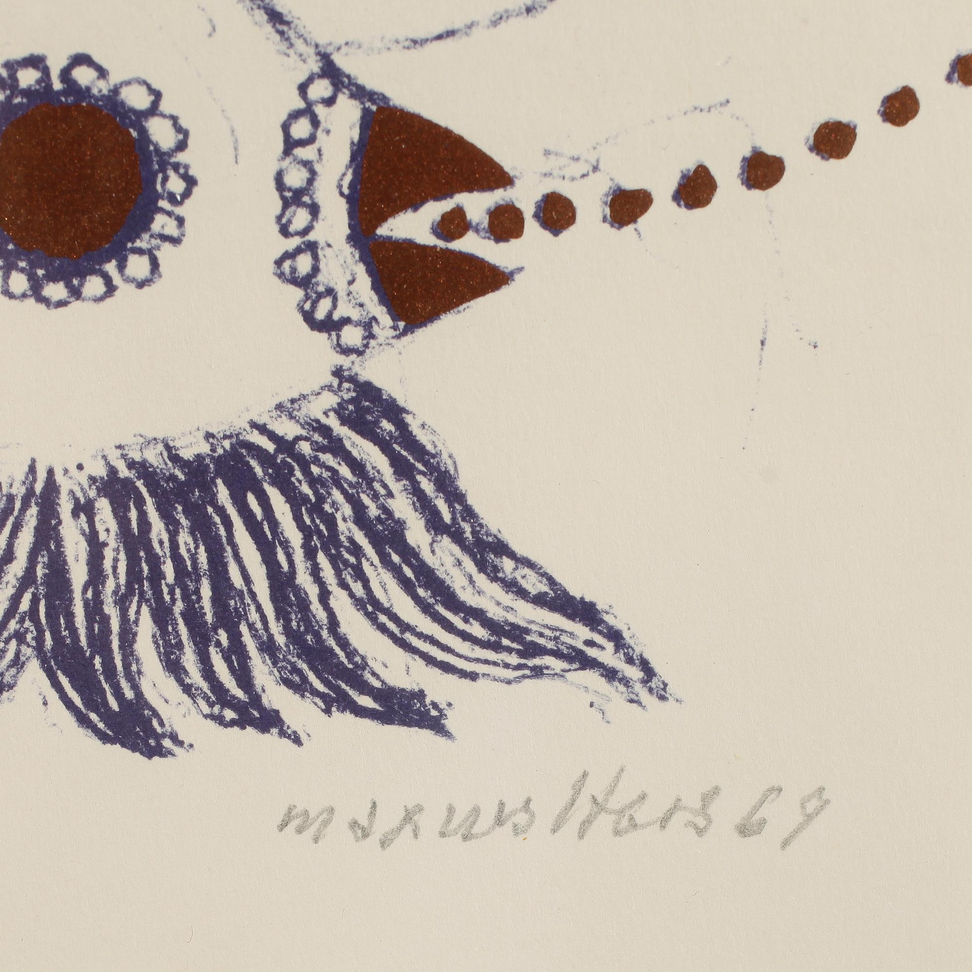 MAX WALTER SVANBERG, färglitografi, signerad, daterad -69 och numrerad 197/250.