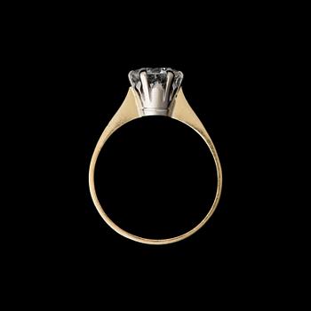 A RING, brilliant cut diamond, 18K gold.