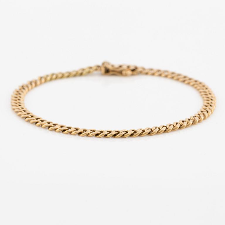 Bracelet, 18K gold, curb chain.