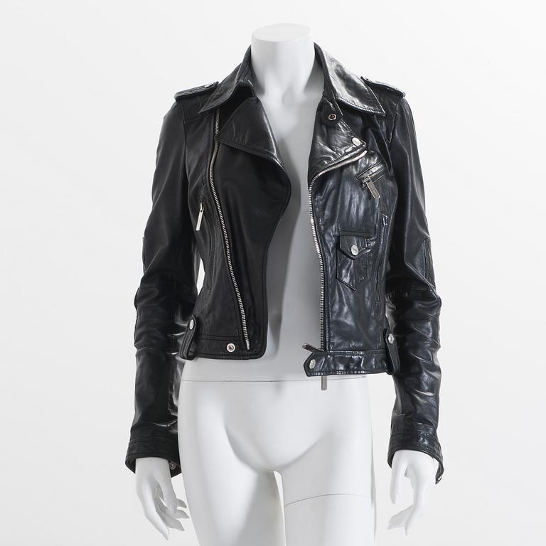 SKINNJACKA, Dsquared, bikermodell.