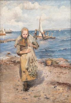 Elisabeth Warling, Fisher Girl with Net.