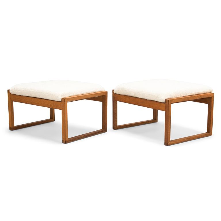 Børge Mogensen, a pair of 1960's '161' stools for  Fredericia Stolefabrik Denmark.