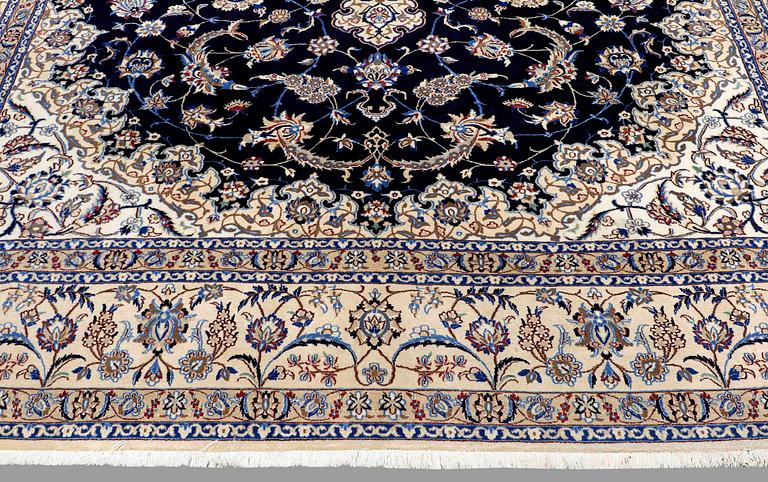 A CARPET, Nain, part silk , so called 9 LAA, ca 430 x 300 cm.