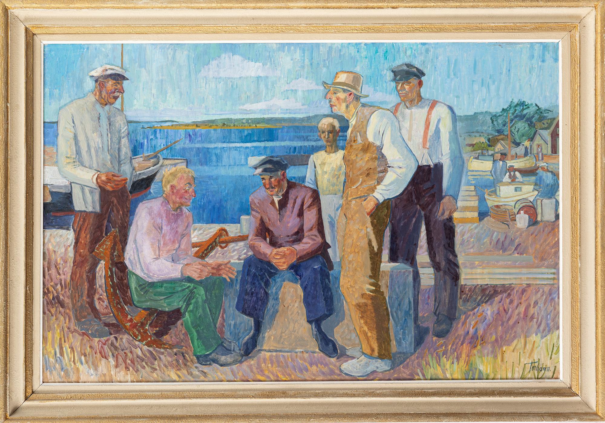 Gunnar Torhamn, Conversation in the harbour.