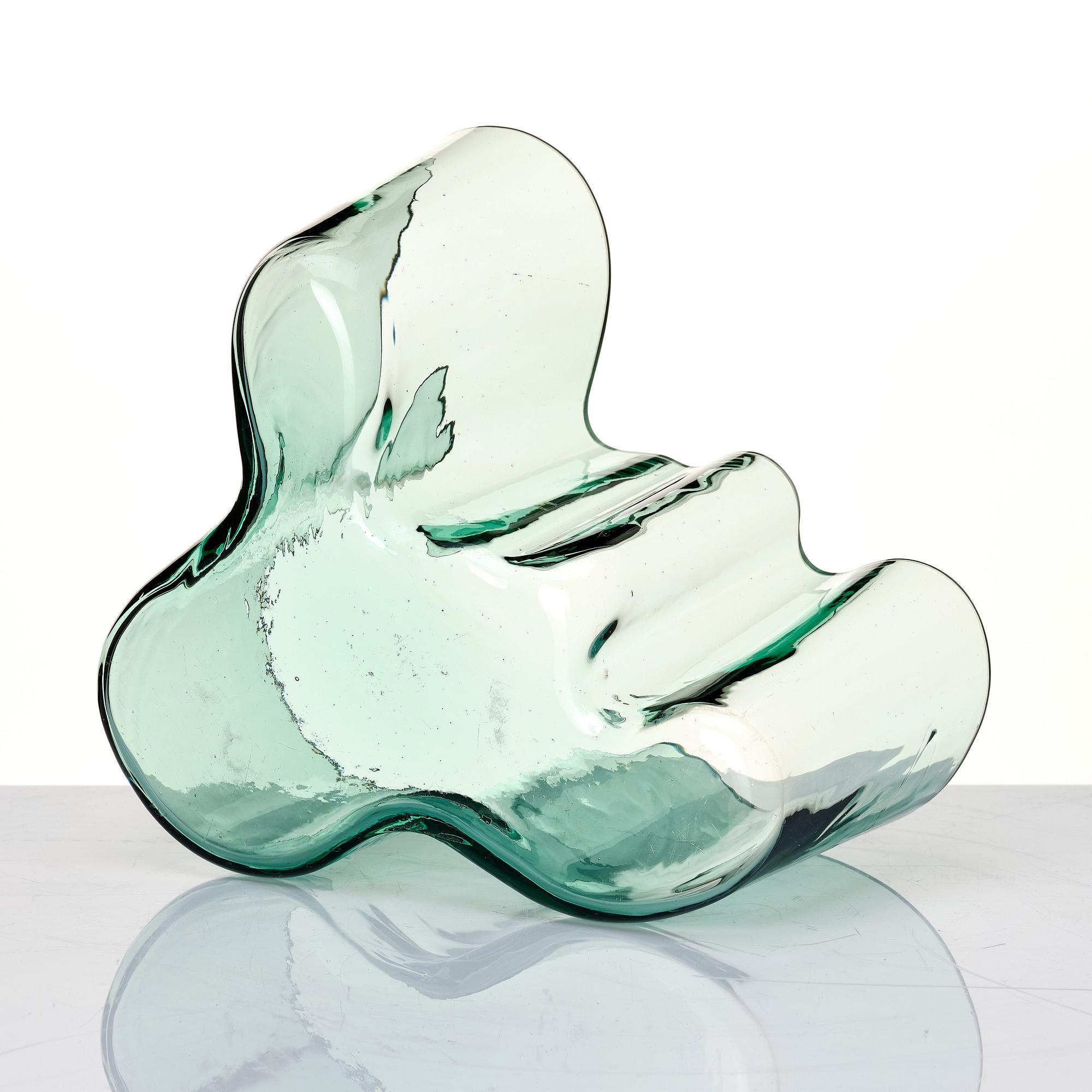 Alvar Aalto, a glass vase, model 9750, Karhula Glassworks, Finland 1937-49.