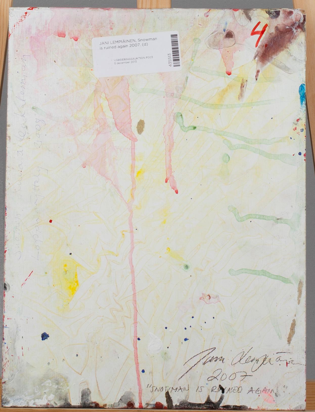 JANI LEMPIÄINEN, blandteknik, kollage på skiva, a tergo signerad och daterad 2007.