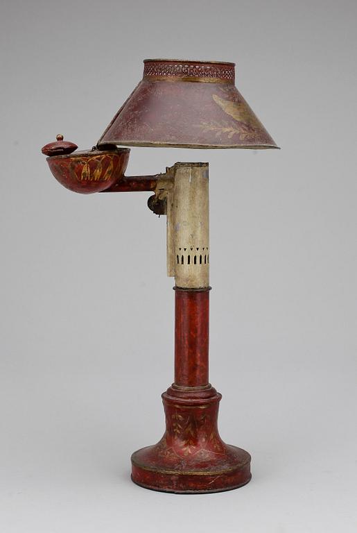 BORDSOLJELAMPA, senempire, 1800-talets mitt.