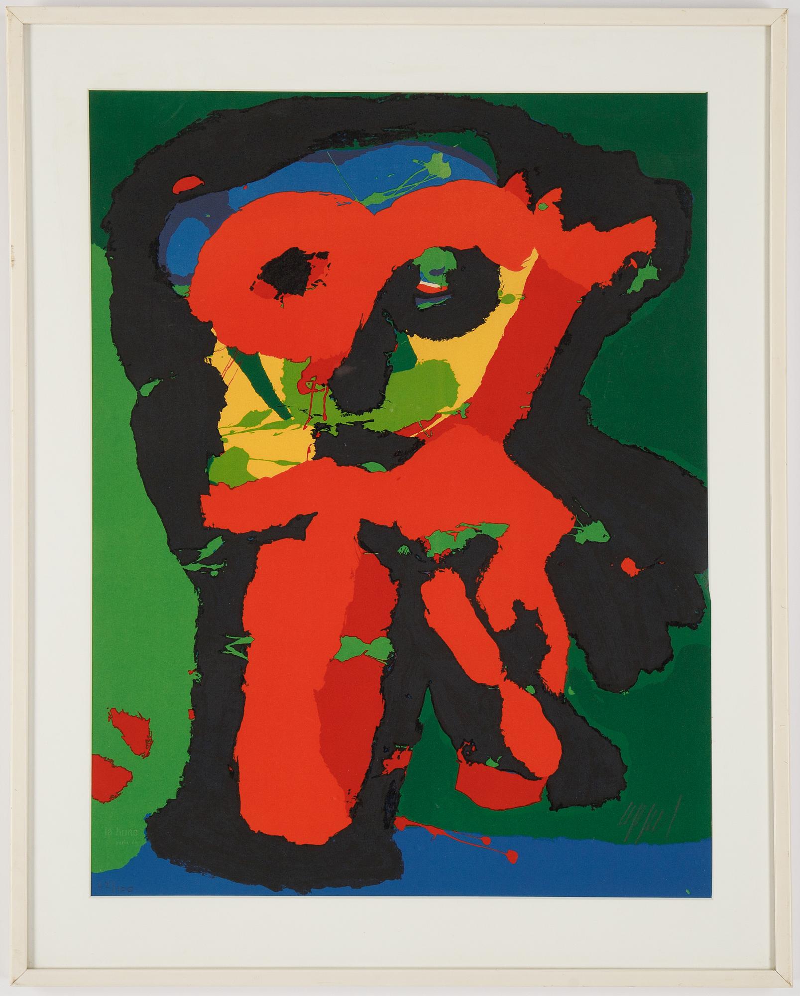 Karel Appel, lithograph in colours, signed 62/100.
