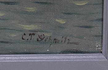 OKÄND KONSTNÄR, olja på duk, bär sign.