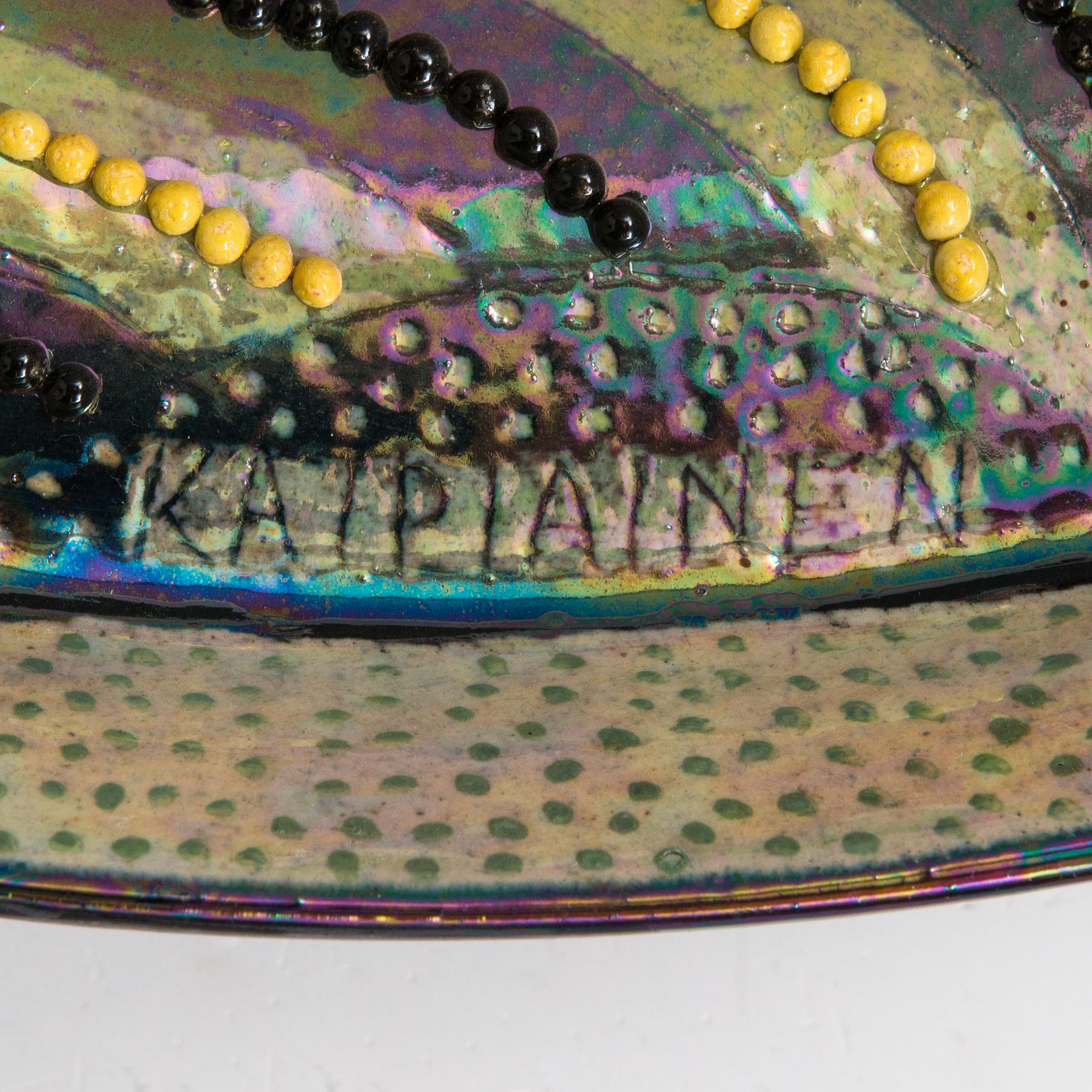 Birger Kaipiainen, a stoneware decorative bowl signed Kaipiainen Arabia.