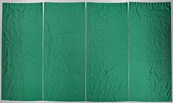 65. CURTAINS, 4 pcs., emerald green silk, ca 304 x 129,5 cm each, Svenskt Tenn, the second half of the 20th century.