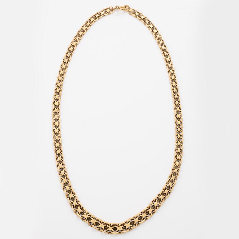 Collier, 18K guld, doserad x-länk.