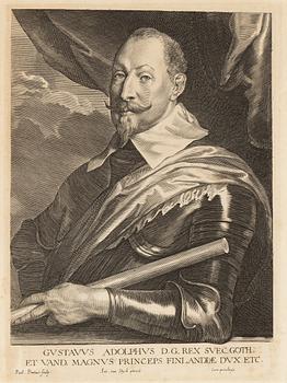 Paulus Pontius, ”Gustaf Adolf” (1594-1632).