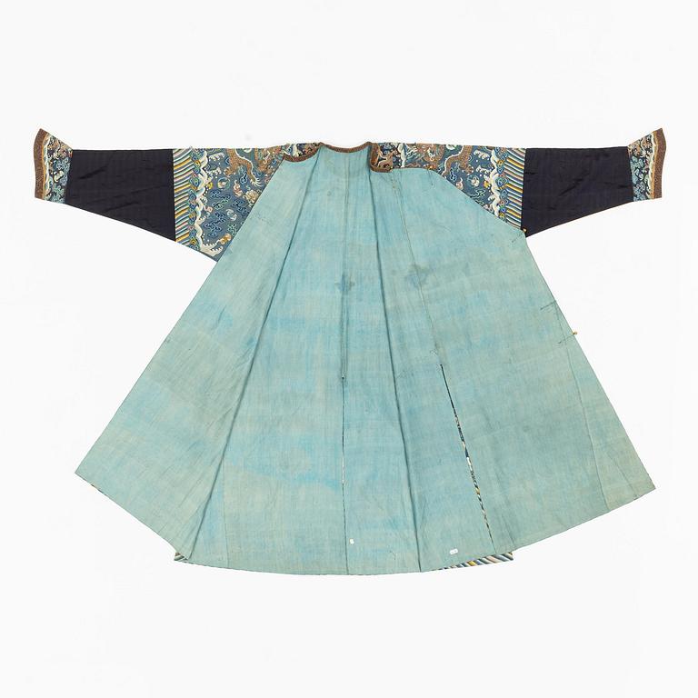 An imperial blue kesi summer robe, Jifu, Qing dynasty, 1830's.