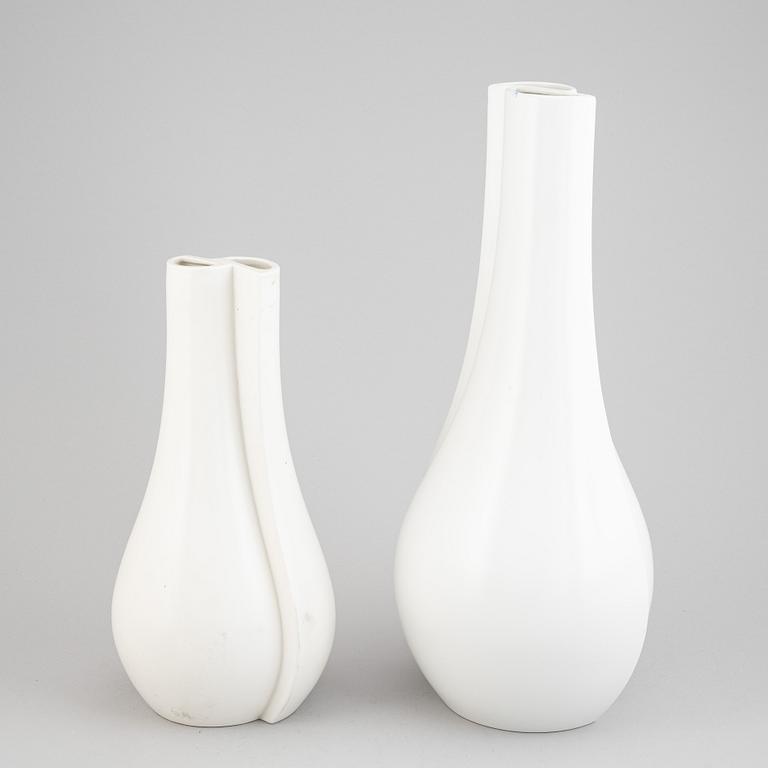 Wilhelm Kåge, two "Surrea" ceramic vases, Gustavsberg, Sweden, possibly prototypes.