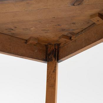 A pair of pine and birch tables, late 19th Century.