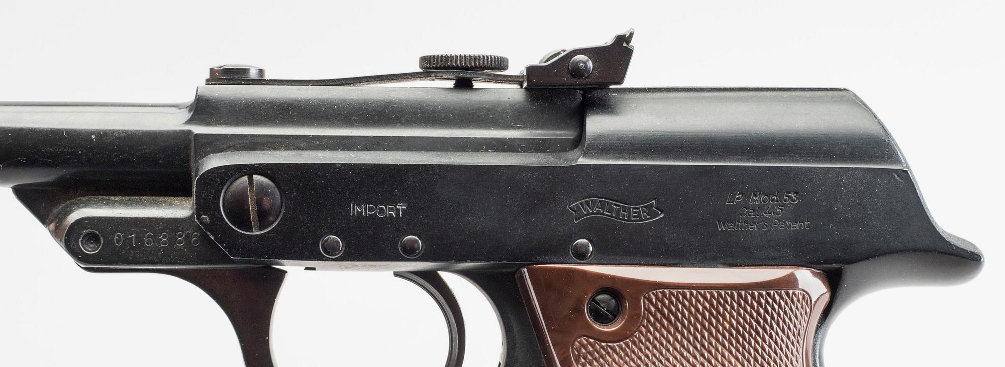 LUFTPISTOL Walther modell 53 LP kaliber 4,5 mm.