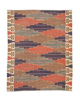 283. Märta Måås-Fjetterström, a carpet, matta, "Blå heden", flat weave, ca 294 x 236 cm, signed MMF.