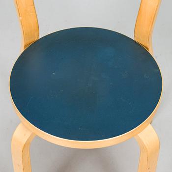 Alvar Aalto, tuoleja, 4 kpl, malli 68, Artek 1970-luku.