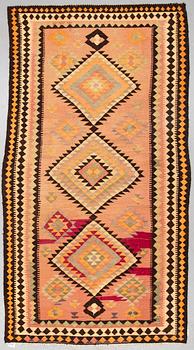 A RUG, kilim 279 x 176 cm.